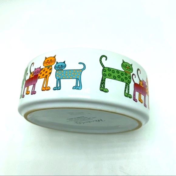 Whisker City Colorful Cats Dish - Picture 1 of 4